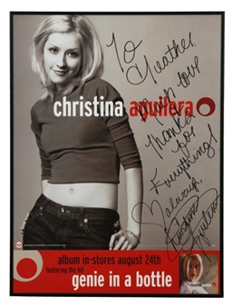 Christina Aguilera Signed and Inscribed Poster